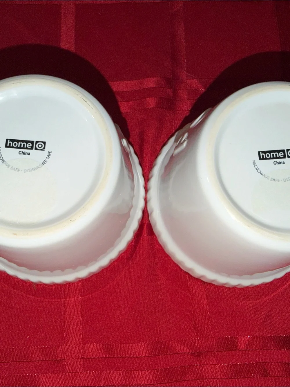 Target White Ceramic Popcorn Bowls - Set of 2
